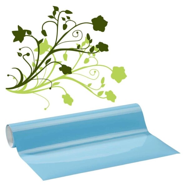 plottiX Vinylfolie permanent blau 31,5 cm x 1,0 m,  1 Rolle