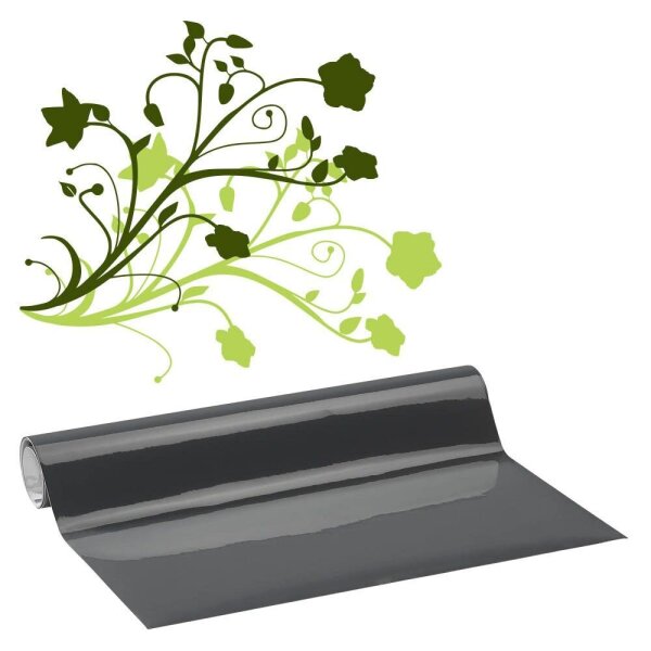 plottiX Vinylfolie permanent grau 31,5 cm x 1,0 m,  1 Rolle