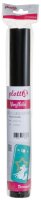 plottiX Vinylfolie permanent schwarz 31,5 cm x 1,0 m,  1 Rolle