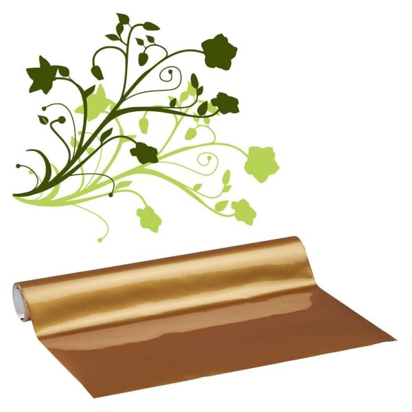 plottiX Vinylfolie permanent gold 31,5 cm x 1,0 m,  1 Rolle