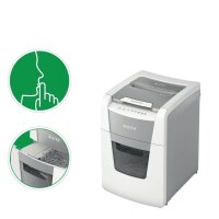 LEITZ IQ Autofeed Small Office 100 Aktenvernichter mit Partikelschnitt P-5, 2 x 15 mm, bis 100 Blatt, weiß