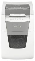LEITZ IQ Autofeed Small Office 100 Aktenvernichter mit Partikelschnitt P-5, 2 x 15 mm, bis 100 Blatt, weiß
