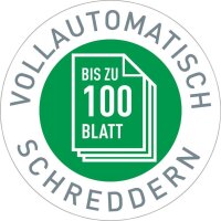 LEITZ IQ Autofeed Small Office 100 Aktenvernichter mit Partikelschnitt P-5, 2 x 15 mm, bis 100 Blatt, weiß