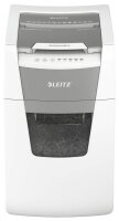 LEITZ IQ Autofeed Small Office 150 Aktenvernichter mit Partikelschnitt P-4, 4 x 28 mm, bis 150 Blatt, weiß