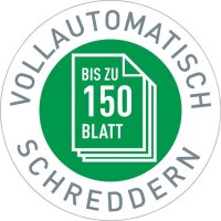 LEITZ IQ Autofeed Small Office 150 Aktenvernichter mit Partikelschnitt P-5, 2 x 15 mm, bis 150 Blatt, weiß