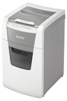 LEITZ IQ Autofeed Small Office 150 Aktenvernichter mit Partikelschnitt P-5, 2 x 15 mm, bis 150 Blatt, weiß