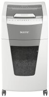 LEITZ IQ Autofeed Small Office 300 Aktenvernichter mit Partikelschnitt P-4, 4 x 26 mm, bis 300 Blatt, weiß