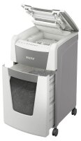 LEITZ IQ Autofeed Small Office 300 Aktenvernichter mit Partikelschnitt P-4, 4 x 26 mm, bis 300 Blatt, weiß
