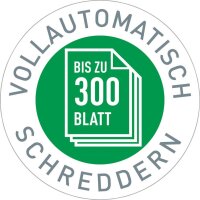 LEITZ IQ Autofeed Small Office 300 Aktenvernichter mit Partikelschnitt P-5, 2 x 15 mm, bis 300 Blatt, weiß