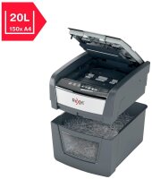 Rexel Optimum AutoFeed+ 45X Aktenvernichter mit Partikelschnitt P-4, 4 x 28 mm, bis 45 Blatt, schwarz