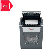 Rexel Optimum AutoFeed+ 45X Aktenvernichter mit Partikelschnitt P-4, 4 x 28 mm, bis 45 Blatt, schwarz