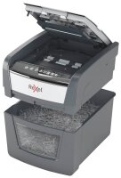 Rexel Optimum AutoFeed+ 45X Aktenvernichter mit Partikelschnitt P-4, 4 x 28 mm, bis 45 Blatt, schwarz