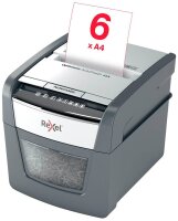 Rexel Optimum AutoFeed+ 45X Aktenvernichter mit Partikelschnitt P-4, 4 x 28 mm, bis 45 Blatt, schwarz