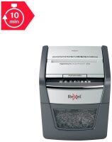 Rexel Optimum AutoFeed+ 45X Aktenvernichter mit Partikelschnitt P-4, 4 x 28 mm, bis 45 Blatt, schwarz