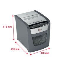 Rexel Optimum AutoFeed+ 50X Aktenvernichter mit Partikelschnitt P-4, 4 x 28 mm, bis 50 Blatt, schwarz