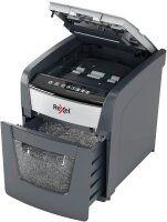 Rexel Optimum AutoFeed+ 50X Aktenvernichter mit Partikelschnitt P-4, 4 x 28 mm, bis 50 Blatt, schwarz