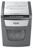 Rexel Optimum AutoFeed+ 50X Aktenvernichter mit Partikelschnitt P-4, 4 x 28 mm, bis 50 Blatt, schwarz