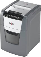 Rexel Optimum AutoFeed+100X Aktenvernichter mit Partikelschnitt P-4, 4 x 28 mm, bis 100 Blatt, schwarz