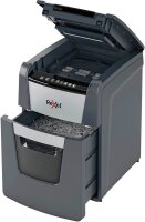 Rexel Optimum AutoFeed+100X Aktenvernichter mit Partikelschnitt P-4, 4 x 28 mm, bis 100 Blatt, schwarz