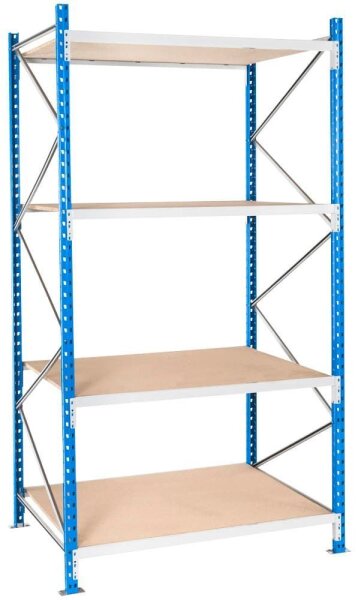 Manorga Schwerlast-Weitspannregal EPSIVOL ZR2520804NDF4 blau, braun 200,0 x 80,0 x 250,0 cm