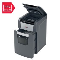 Rexel Optimum AutoFeed+ 150M Aktenvernichter mit Partikelschnitt P-5, 2 x 15 mm, bis 150 Blatt, schwarz