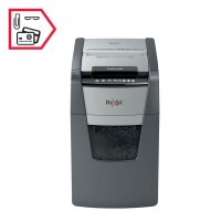 Rexel Optimum AutoFeed+ 150M Aktenvernichter mit Partikelschnitt P-5, 2 x 15 mm, bis 150 Blatt, schwarz