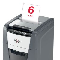 Rexel Optimum AutoFeed+ 150M Aktenvernichter mit Partikelschnitt P-5, 2 x 15 mm, bis 150 Blatt, schwarz