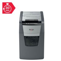 Rexel Optimum AutoFeed+ 150M Aktenvernichter mit Partikelschnitt P-5, 2 x 15 mm, bis 150 Blatt, schwarz