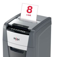Rexel Optimum AutoFeed+150X Aktenvernichter mit Partikelschnitt P-4, 4 x 28 mm, bis 150 Blatt, schwarz