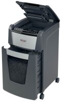 Rexel Optimum AutoFeed+ 300M Aktenvernichter mit Partikelschnitt P-5, 2 x 15 mm, bis 300 Blatt, schwarz