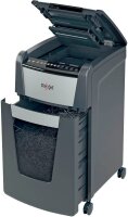 Rexel Optimum AutoFeed+ 300X Aktenvernichter mit Partikelschnitt P-4, 4 x 26 mm, bis 300 Blatt, schwarz