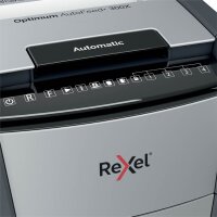 Rexel Optimum AutoFeed+ 300X Aktenvernichter mit Partikelschnitt P-4, 4 x 26 mm, bis 300 Blatt, schwarz