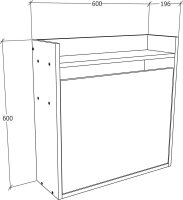 VCM my office Wandschreibtisch weiß rechteckig, hängend weiß 60,0 x 53,0 cm