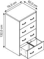 Gürkan Hängeregistraturschrank silber, ahorn 4...