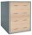Gürkan Hängeregistraturschrank silber, ahorn 4 Schubladen 76,0 x 62,0 x 132,0 cm, 1 St.