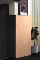 VCM my office Kommode Dalosa, 918324 anthrazit, honig-eiche 60,0 x 32,0 x 107,5 cm, 1 St.