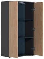 VCM my office Kommode Dalosa, 918324 anthrazit, honig-eiche 60,0 x 32,0 x 107,5 cm, 1 St.