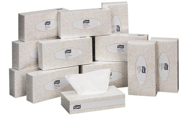 TORK Kosmetiktücherbox F1 Premium Extra Soft 2-lagig weiß, 30x 100 Tücher