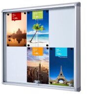 Showdown® Displays Schaukasten SL B1 silber 6x DIN A4...