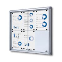 Showdown® Displays Schaukasten SL B1 silber 6x DIN A4 72,0 x 5,9 x 67,5 cm, 1 St.