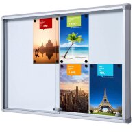 Showdown® Displays Schaukasten SL B1 silber 8x DIN A4...