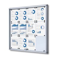 Showdown® Displays Schaukasten SL B1 silber 12x DIN A4 94,0 x 5,9 x 98,2 cm, 1 St.