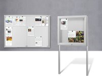 Showdown® Displays Schaukasten SL B1 silber 18x DIN A4 138,0 x 5,9 x 98,2 cm, 1 St.
