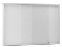 Showdown® Displays Schaukasten SL B1 silber 18x DIN A4 138,0 x 5,9 x 98,2 cm, 1 St.