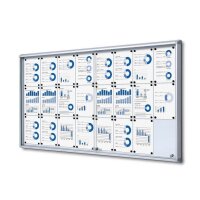 Showdown® Displays Schaukasten SL B1 silber 24x DIN A4 181,5 x 5,9 x 98,2 cm, 1 St.
