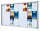 Showdown® Displays Schaukasten SL B1 silber 24x DIN A4 181,5 x 5,9 x 98,2 cm, 1 St.