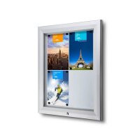 Showdown® Displays Schaukasten T silber 4x DIN A4...