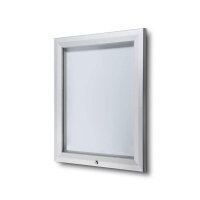 Showdown® Displays Schaukasten T silber 4x DIN A4 58,5 x 4,7 x 76,0 cm, 1 St.