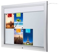 Showdown® Displays Schaukasten T LED silber 8x DIN A4...