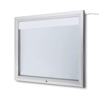 Showdown® Displays Schaukasten T LED silber 8x DIN A4 102,5 x 4,7 x 86,0 cm, 1 St.